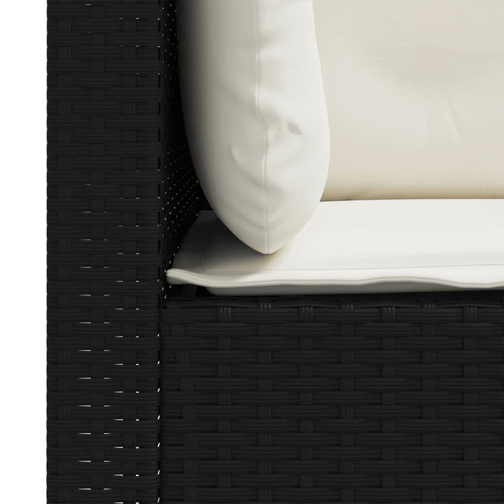 hjørnemoduler til havesofa 2 stk. med hynder polyrattan sort