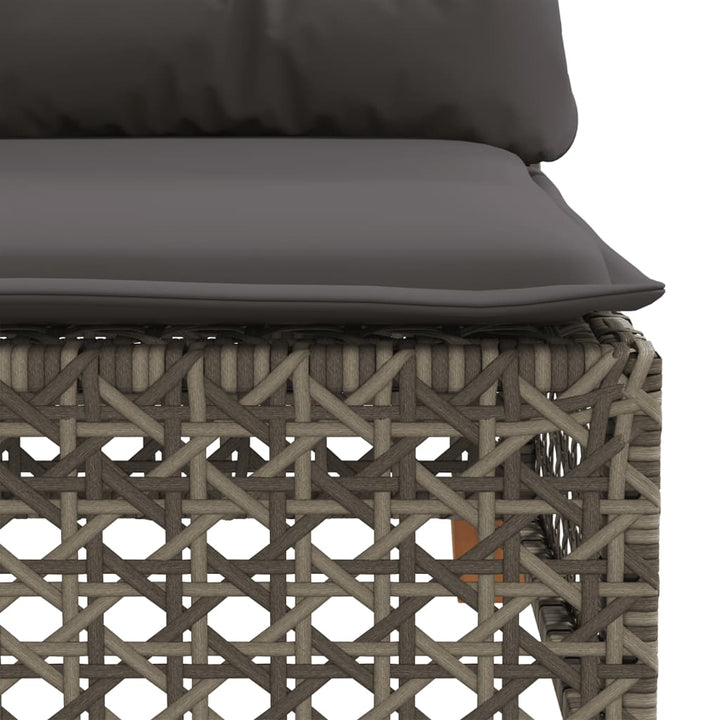 hjørnemodul til havesofa med hynder polyrattan grå