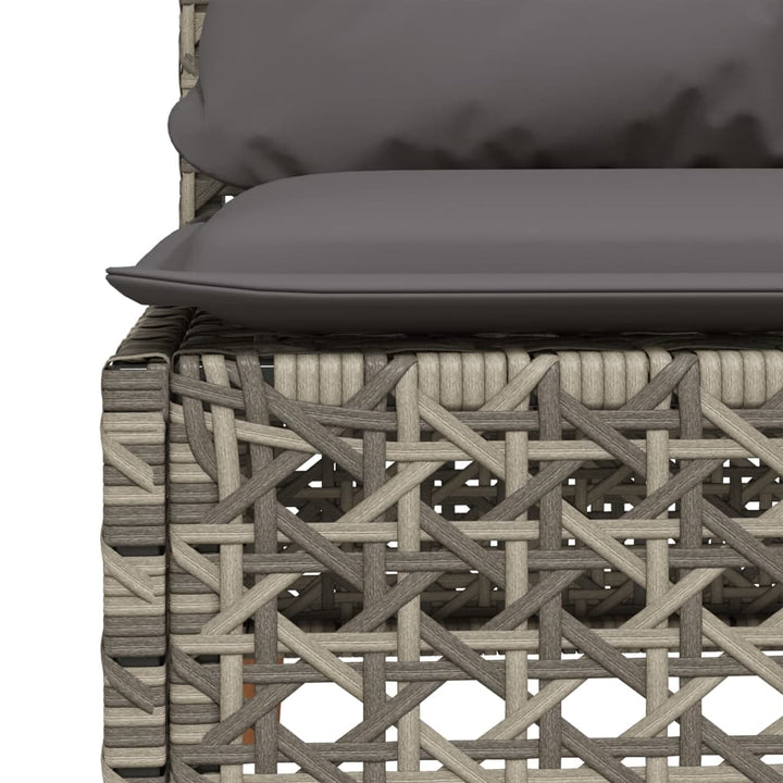 sofamodul til haven med hynder polyrattan grå
