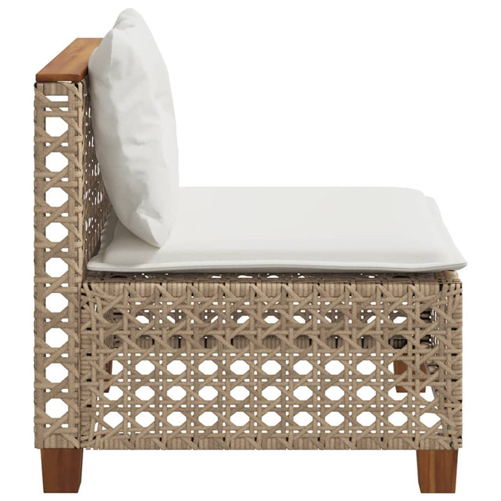 sofamodul til haven med hynder polyrattan beige