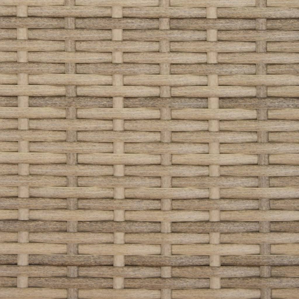 2-personers havesofa med baldakin og skamler polyrattan beige