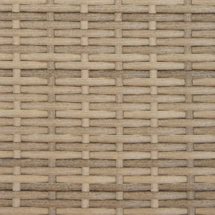 2-personers havesofa med baldakin og skamler polyrattan beige