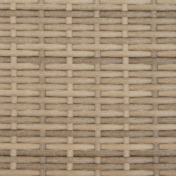 2-personers havesofa med baldakin og skamler polyrattan beige