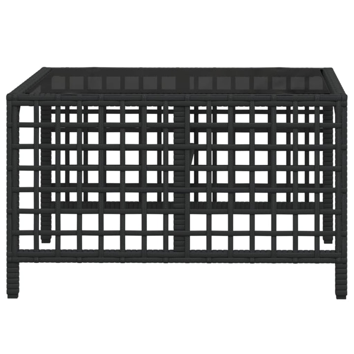 hjørnesofasæt til haven 3 dele med hynder polyrattan sort
