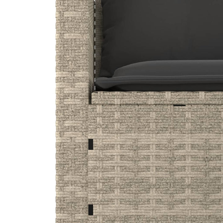 sofasæt til haven 3 dele med hynder polyrattan lysegrå