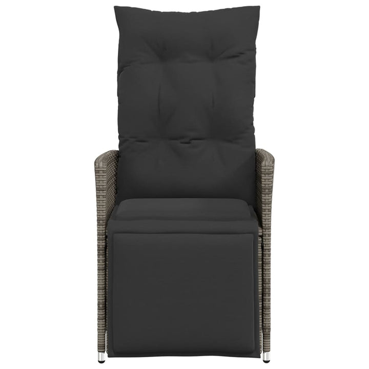 havelænestole 2 stk. med hynder polyrattan grå