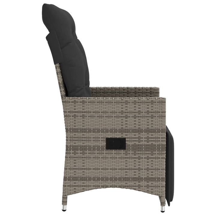 havelænestole 2 stk. med hynder polyrattan grå