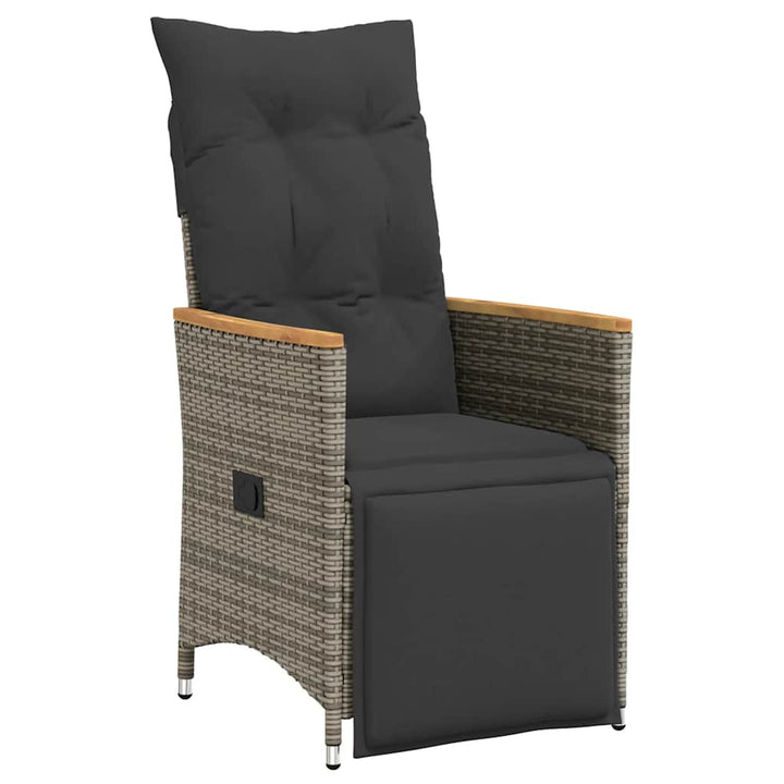 havelænestole 2 stk. med hynder polyrattan grå