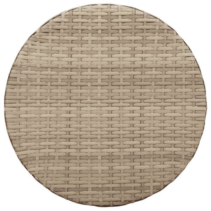 bistrosæt til haven 3 dele med hynder polyrattan beige
