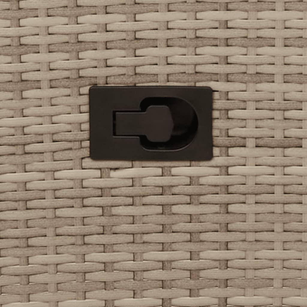 2-personers havesofa med bord og lænefunktion polyrattan beige