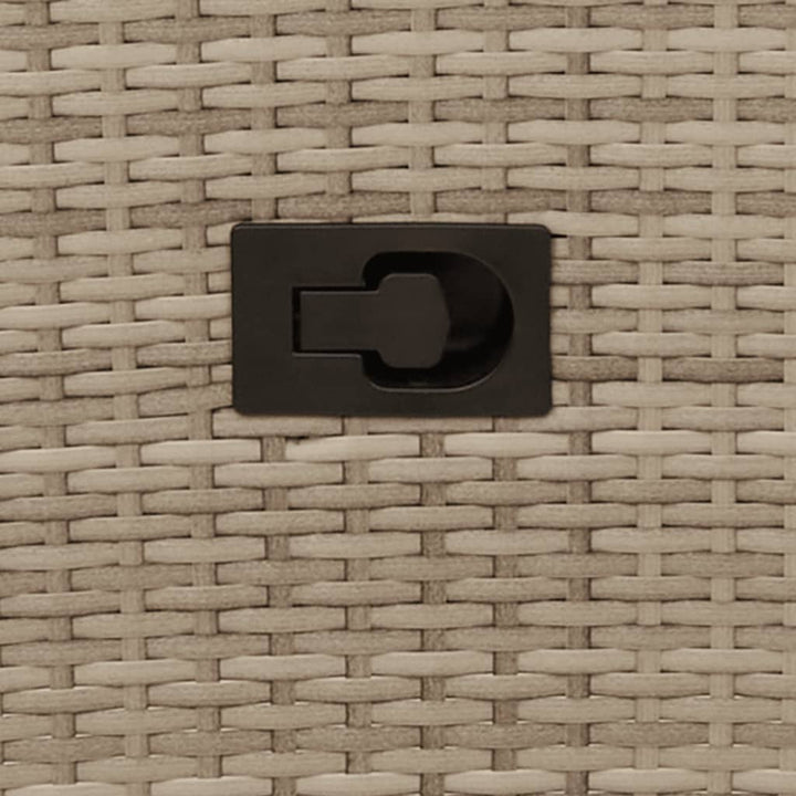 2-personers havesofa med bord og lænefunktion polyrattan beige