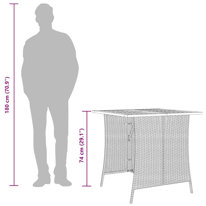 sofasæt til haven 6 dele med hynder L-formet polyrattan sort