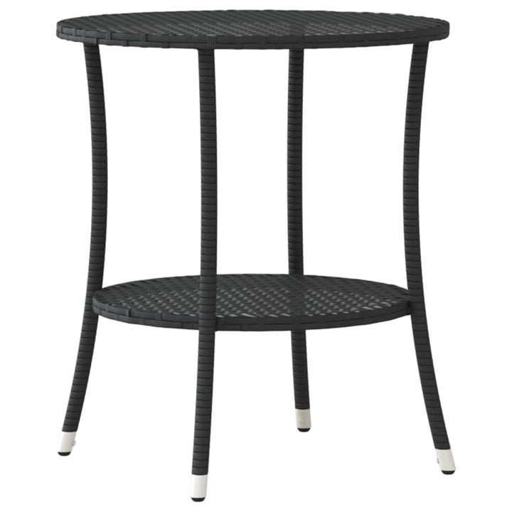 havestole 2 stk. med lænefunktion og bord polyrattan sort
