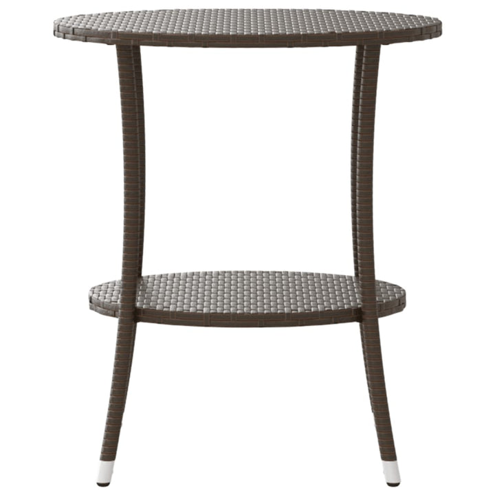 havestole 2 stk. med lænefunktion og bord polyrattan brun