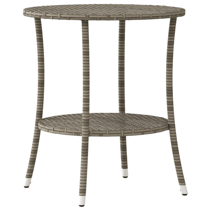 havestole 2 stk. med lænefunktion og bord polyrattan grå