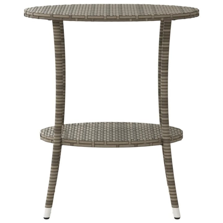 havestole 2 stk. med lænefunktion og bord polyrattan grå