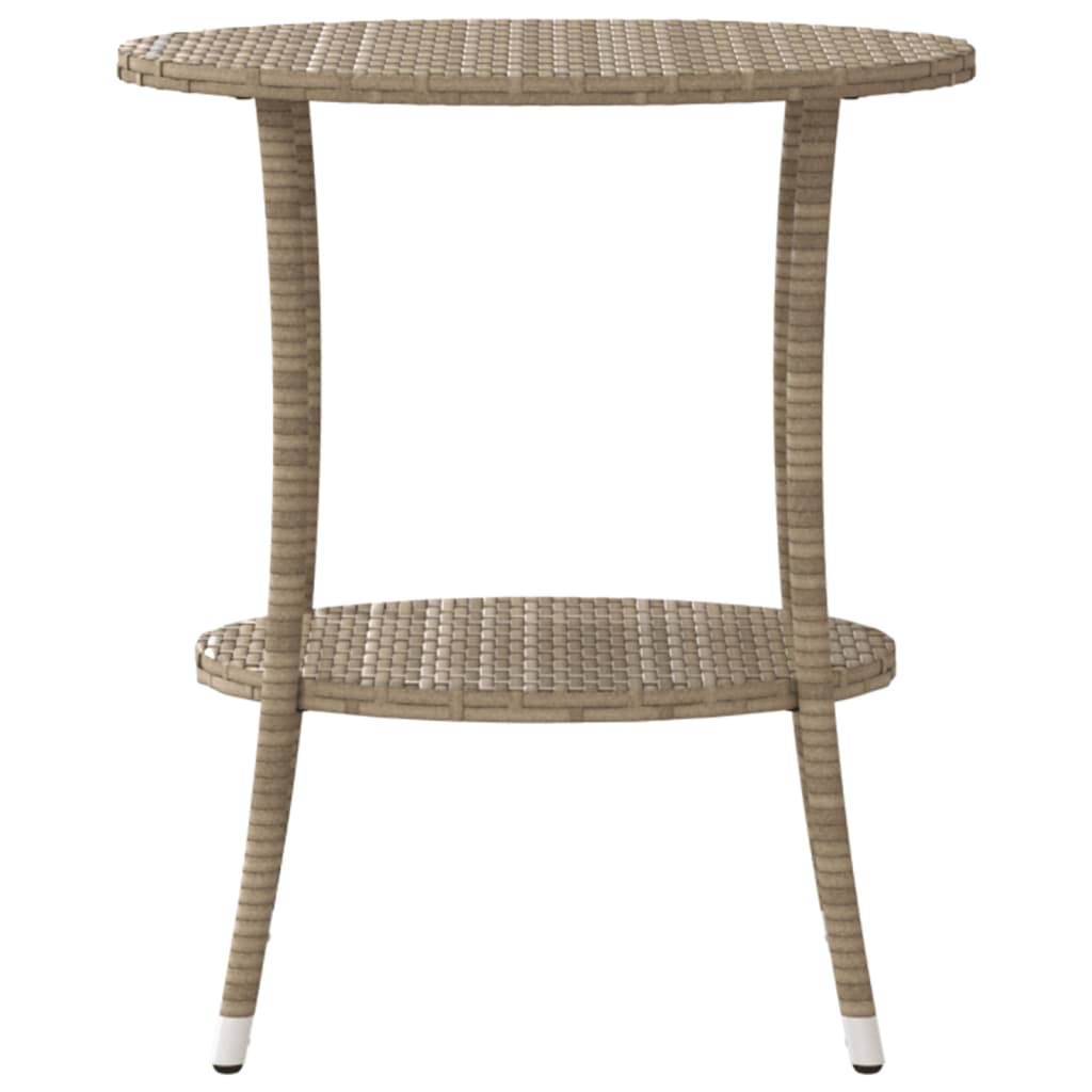 havestole 2 stk. med lænefunktion og bord polyrattan beige