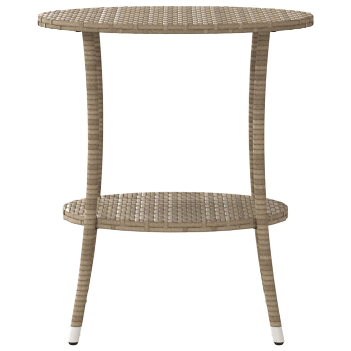 havestole 2 stk. med lænefunktion og bord polyrattan beige
