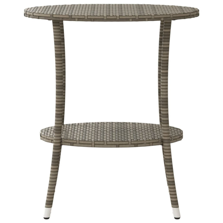 havestole med lænefunktion 2 stk. med bord grå polyrattan