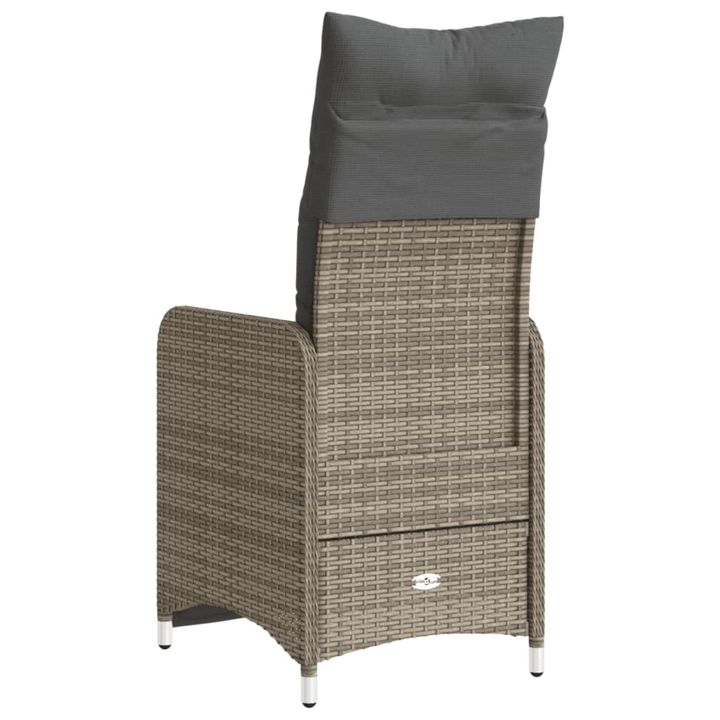 havelænestole 2 stk. med hynder polyrattan grå