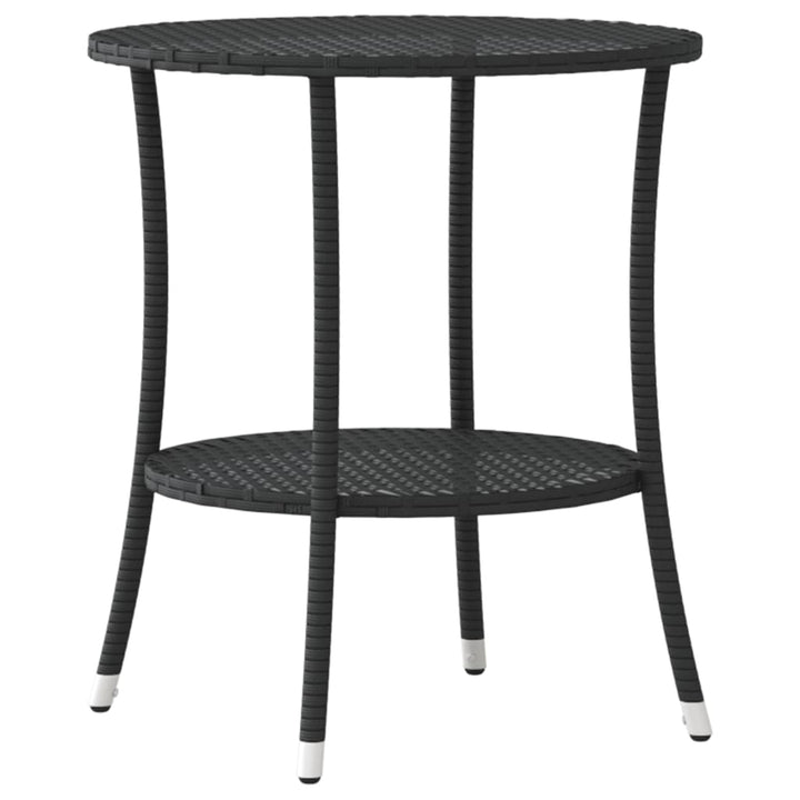 havestole 2 stk. med lænefunktion og bord polyrattan sort