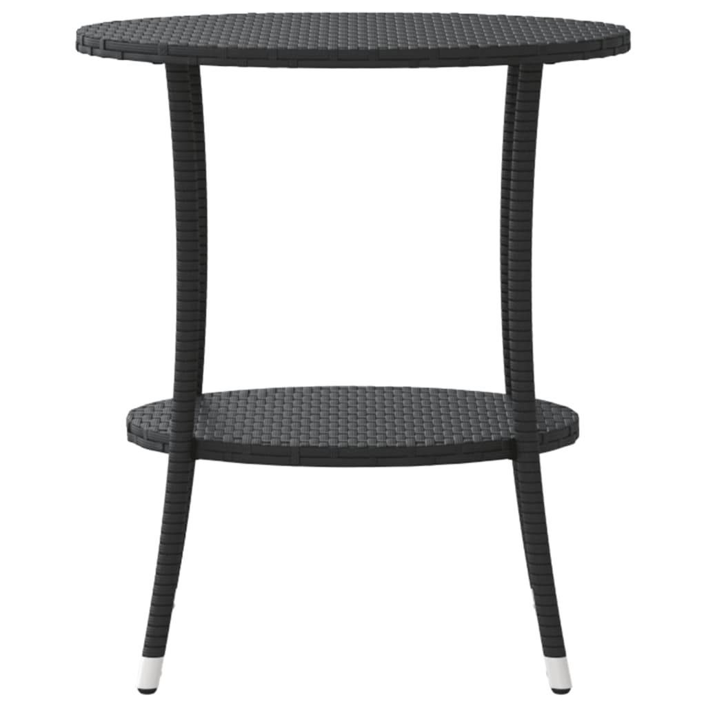 havestole 2 stk. med lænefunktion og bord polyrattan sort