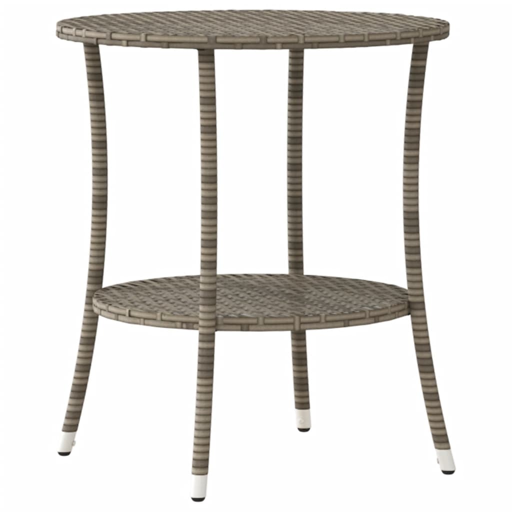 havestole 2 stk. med lænefunktion og bord polyrattan grå