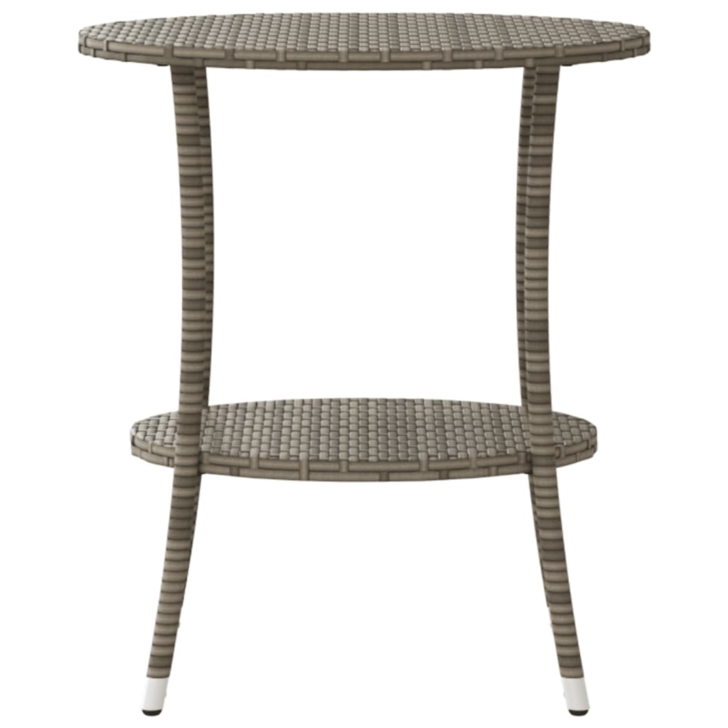 havestole 2 stk. med lænefunktion og bord polyrattan grå