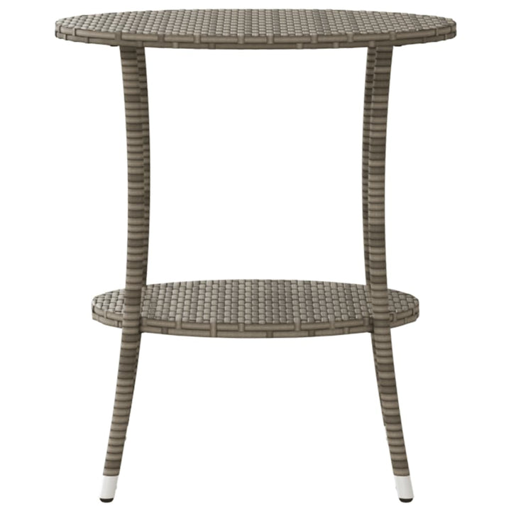 havestole 2 stk. med lænefunktion og bord polyrattan grå