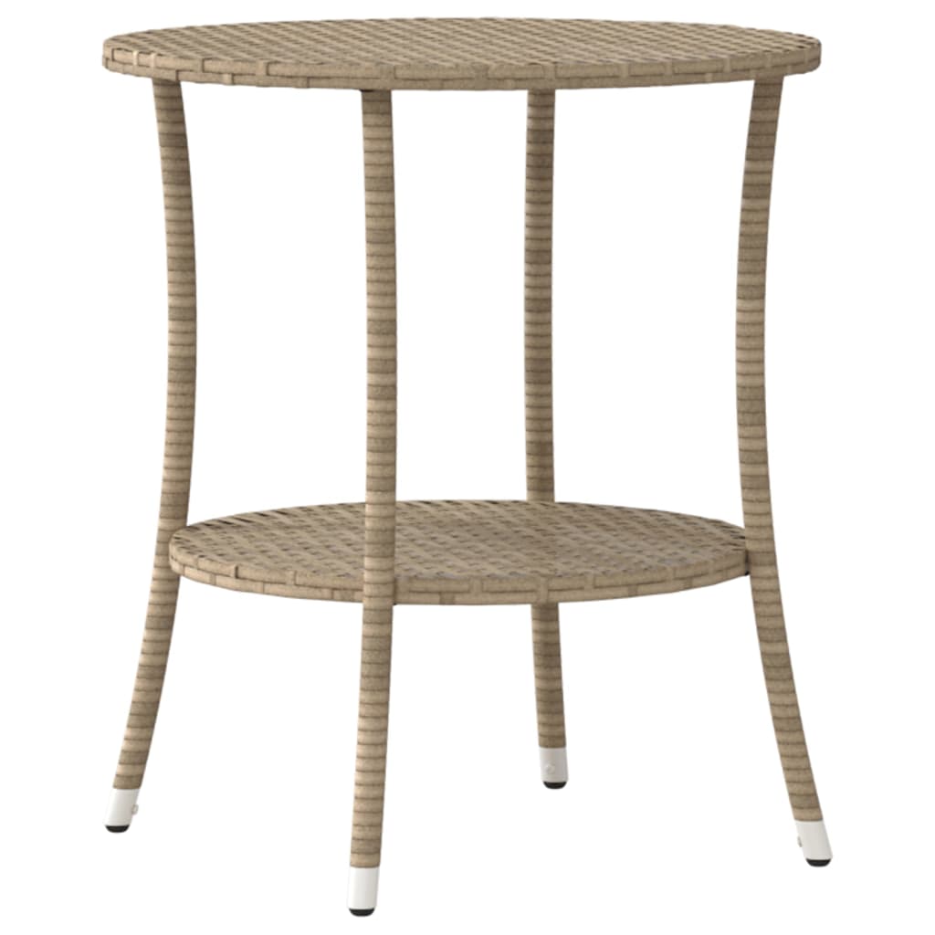 havestole 2 stk. med lænefunktion og bord polyrattan beige