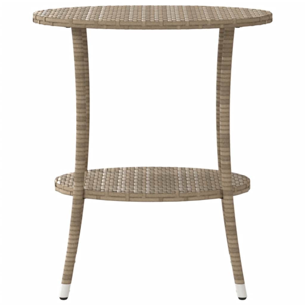 havestole 2 stk. med lænefunktion og bord polyrattan beige