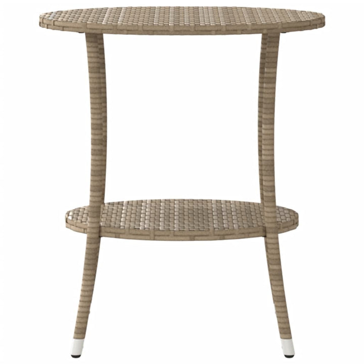 havestole 2 stk. med lænefunktion og bord polyrattan beige