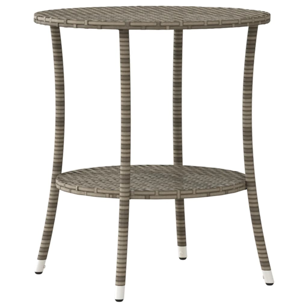 havestole med lænefunktion 2 stk. med bord grå polyrattan