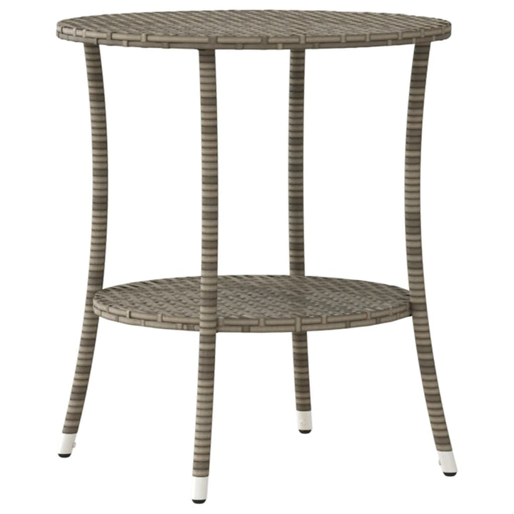 havestole med lænefunktion 2 stk. med bord grå polyrattan