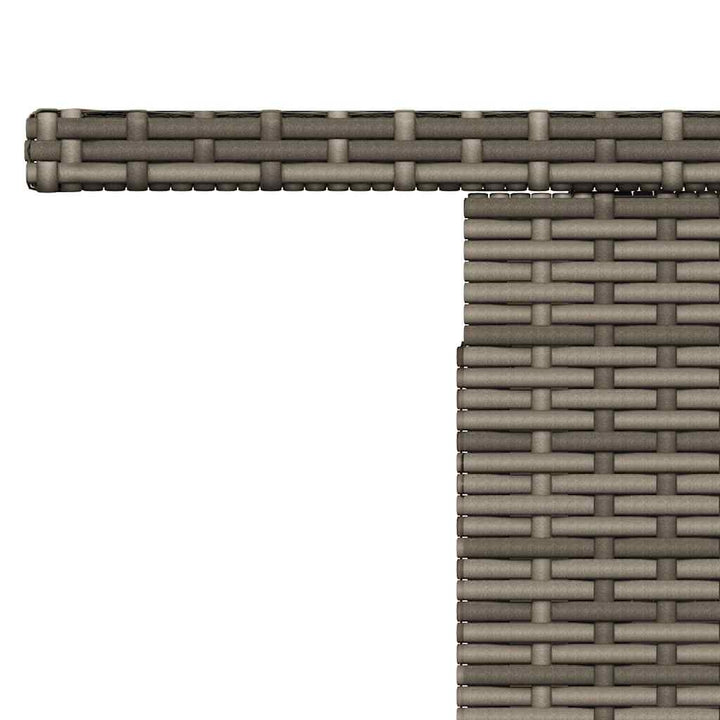 havebord med glastop 100x55x73 cm polyrattan grå