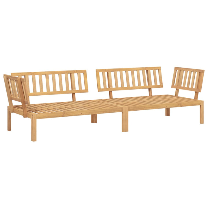 hjørnemoduler 2 stk. til pallesofa massivt akacietræ