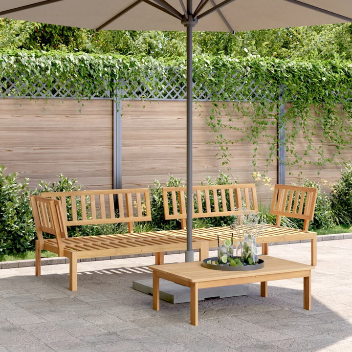 hjørnemoduler 2 stk. til pallesofa massivt akacietræ