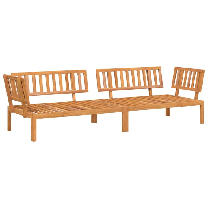 hjørnemoduler 2 stk. til pallesofa massivt akacietræ