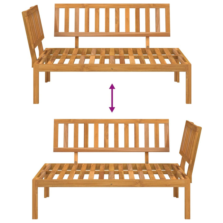 hjørnemodul til pallesofa massivt akacietræ
