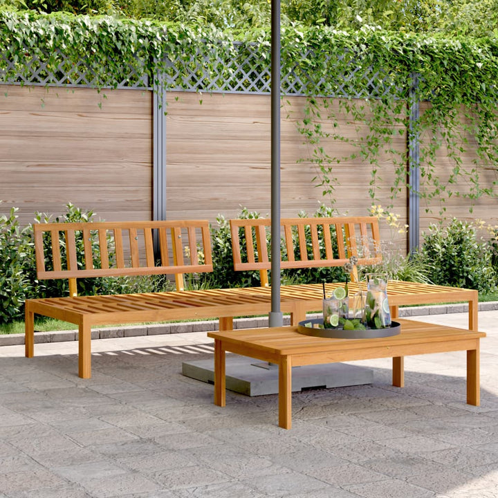 midtermoduler 2 stk. til pallesofa massivt akacietræ