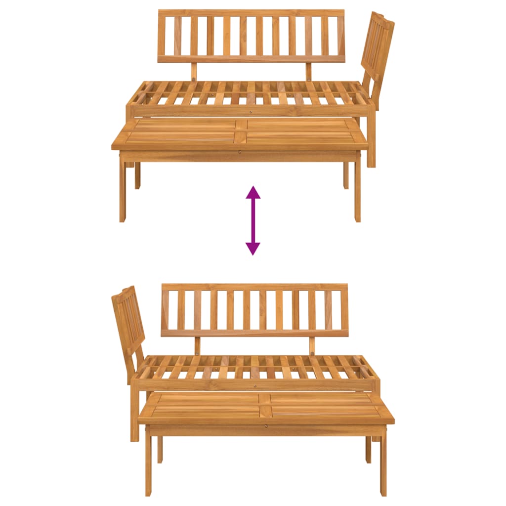 sofamoduler 2 stk. til pallesofa massivt akacietræ