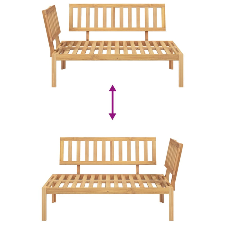 hjørnemodul til pallesofa massivt akacietræ