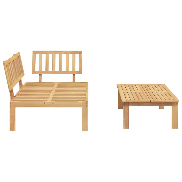sofamoduler 2 stk. til pallesofa massivt akacietræ
