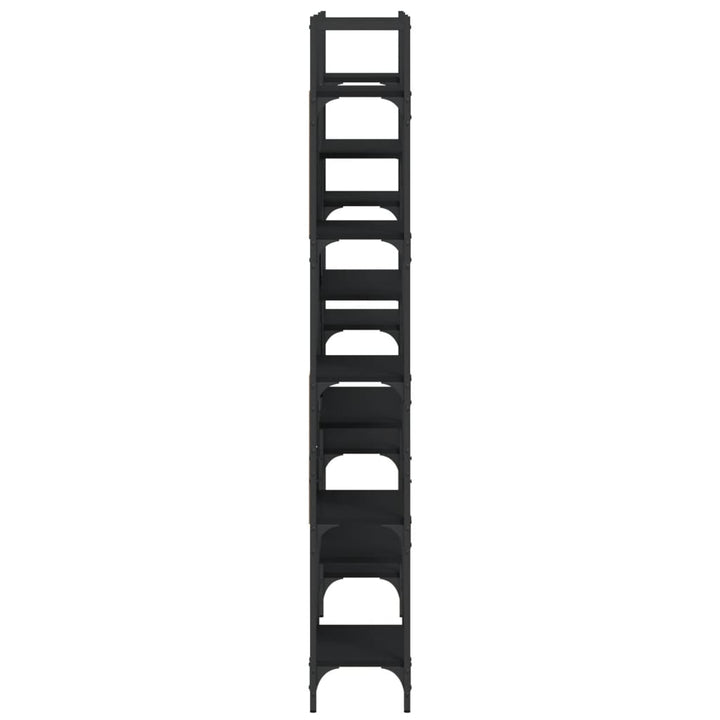 bogreol 155,5x24x166,5 cm konstrueret træ sort