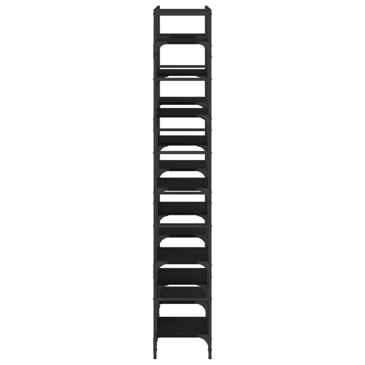 bogreol 127,5x28,5x172,5 cm konstrueret træ sort