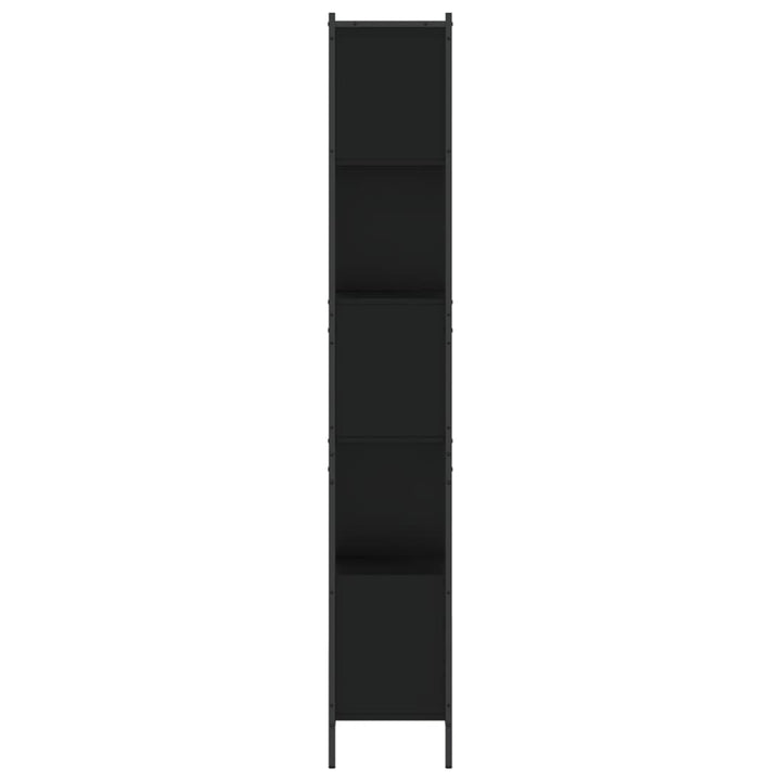 bogreol 72x28x172 cm konstrueret træ sort