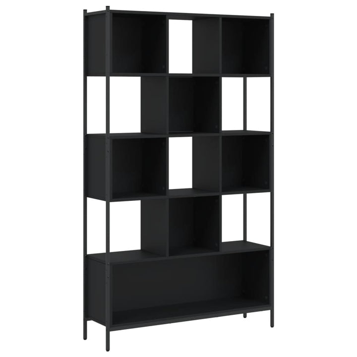 bogreol 102x28x172 cm konstrueret træ sort