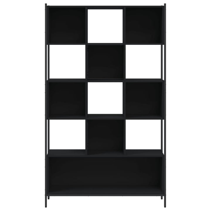 bogreol 102x28x172 cm konstrueret træ sort