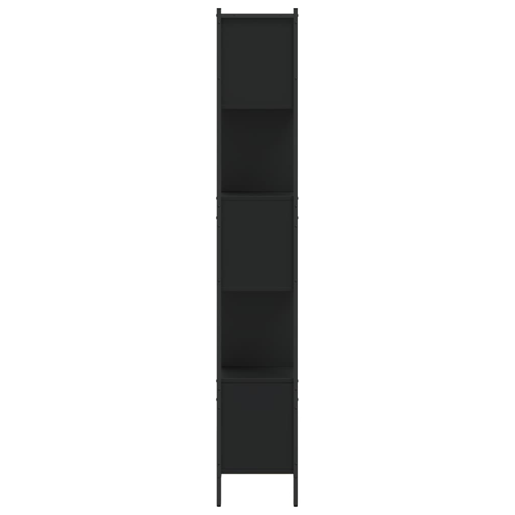 bogreol 102x28x172 cm konstrueret træ sort