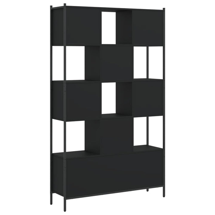bogreol 102x28x172 cm konstrueret træ sort